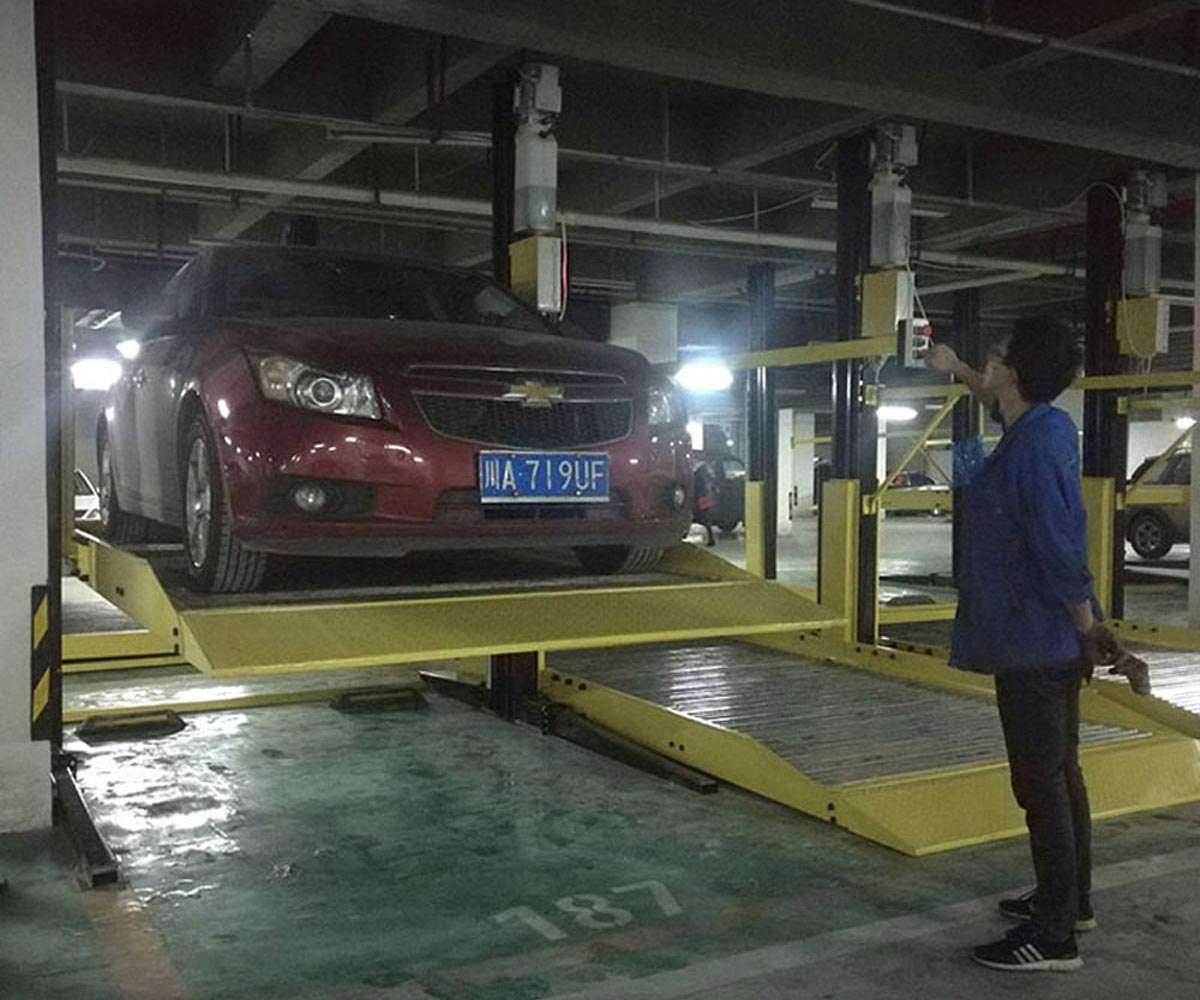 江城兩層簡易類停車立體車庫安裝